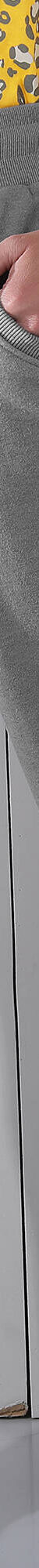 Pantalon jogging molleton bicolore (gris chiné / blanc) Pantalon jogging molleton bicolore (gris chiné / blanc)